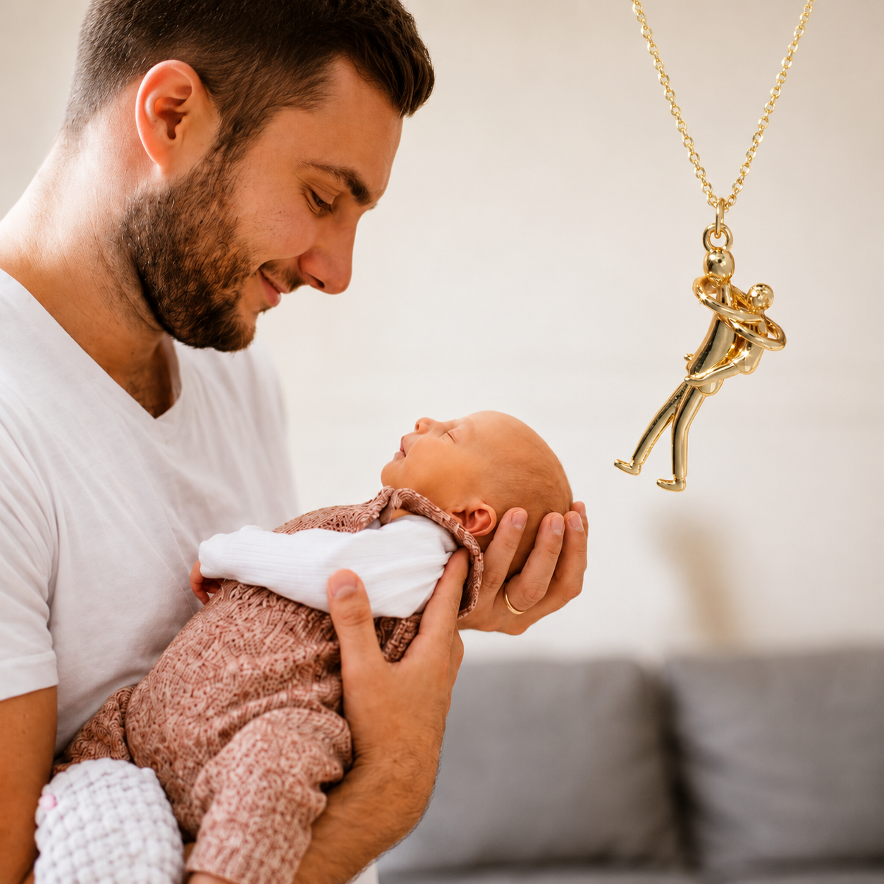 "Papá, Mi Lugar Seguro" Collar Día del Padre