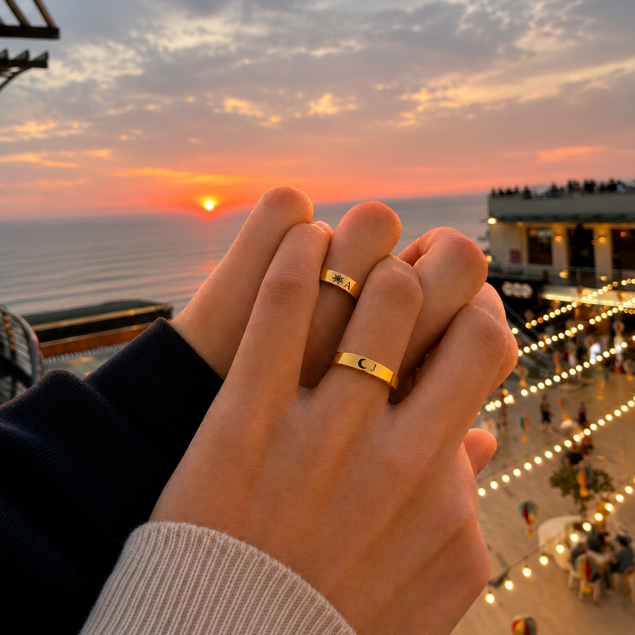 “Nuestra Promesa” Pack de 2 Anillos personalizados + Acta de promesa