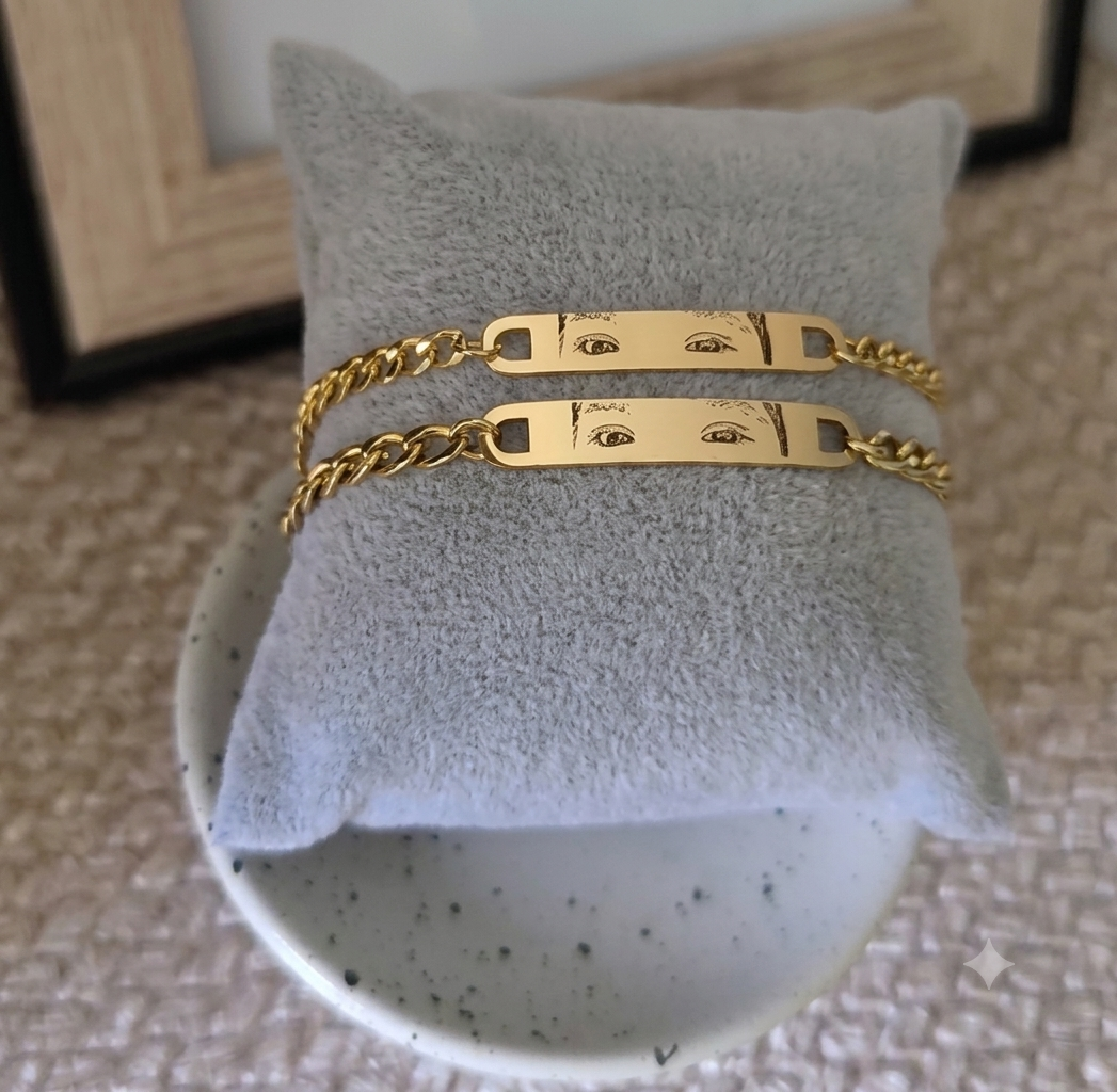 "Mi tesoro” Pulsera Personalizada Para Papá + Box de Regalo