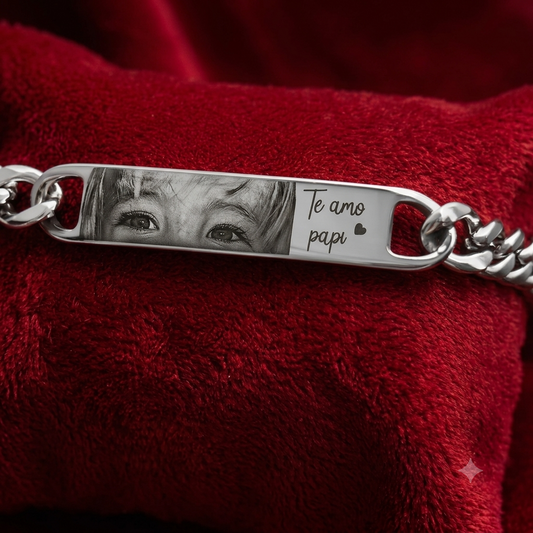 "Mi tesoro” Pulsera Personalizada Para Papá + Box de Regalo