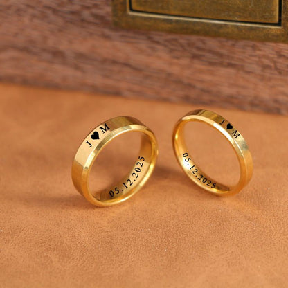 “Nuestra Promesa” Pack de 2 Anillos personalizados + Acta de promesa