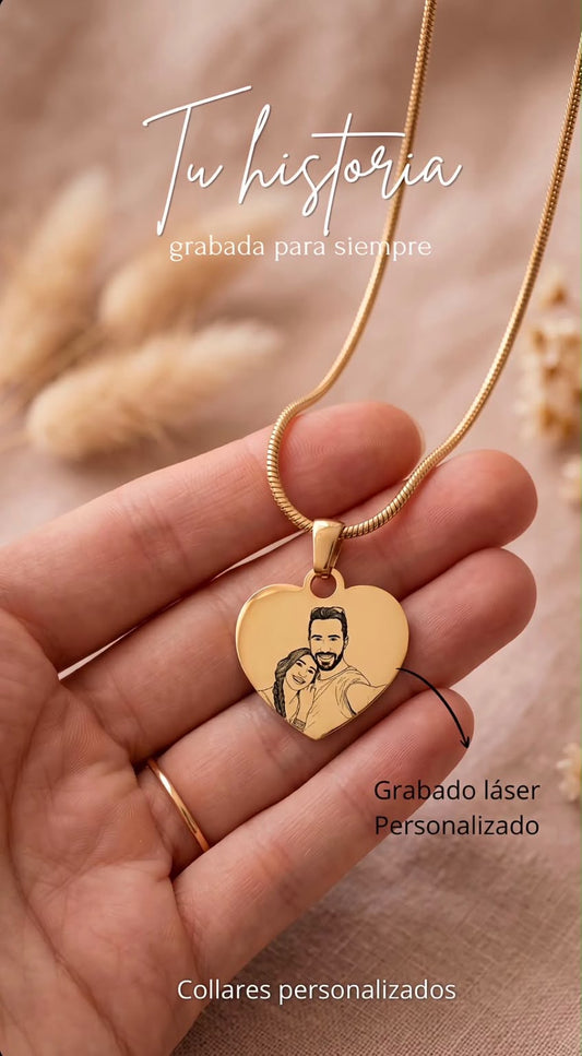 "Amor Eterno" Collar Corazón Personalizado