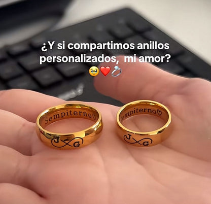 “Nuestra Promesa Eterna” Anillo personalizado + box de regalo