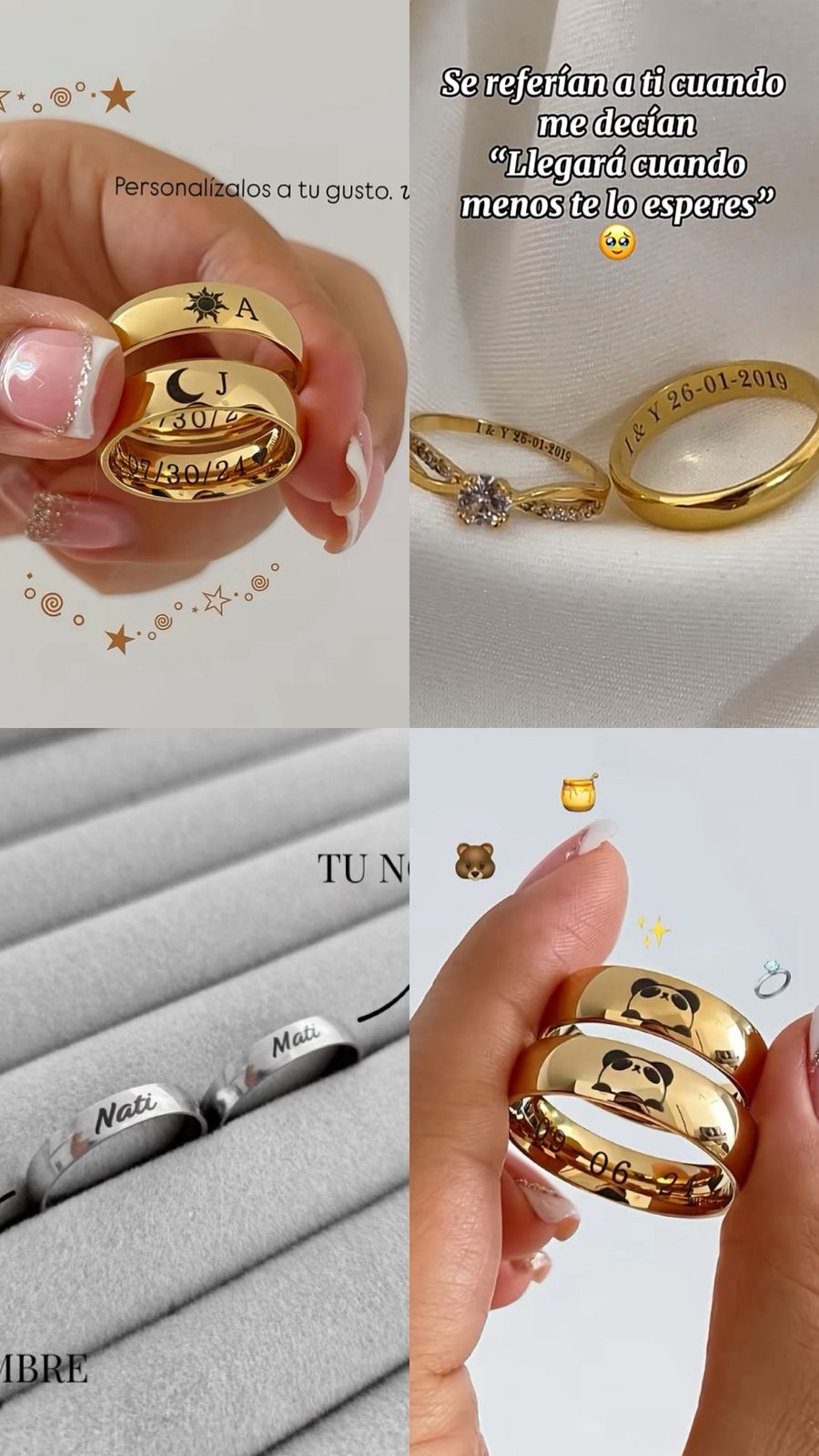 “Nuestra Promesa Eterna” Anillo personalizado + box de regalo
