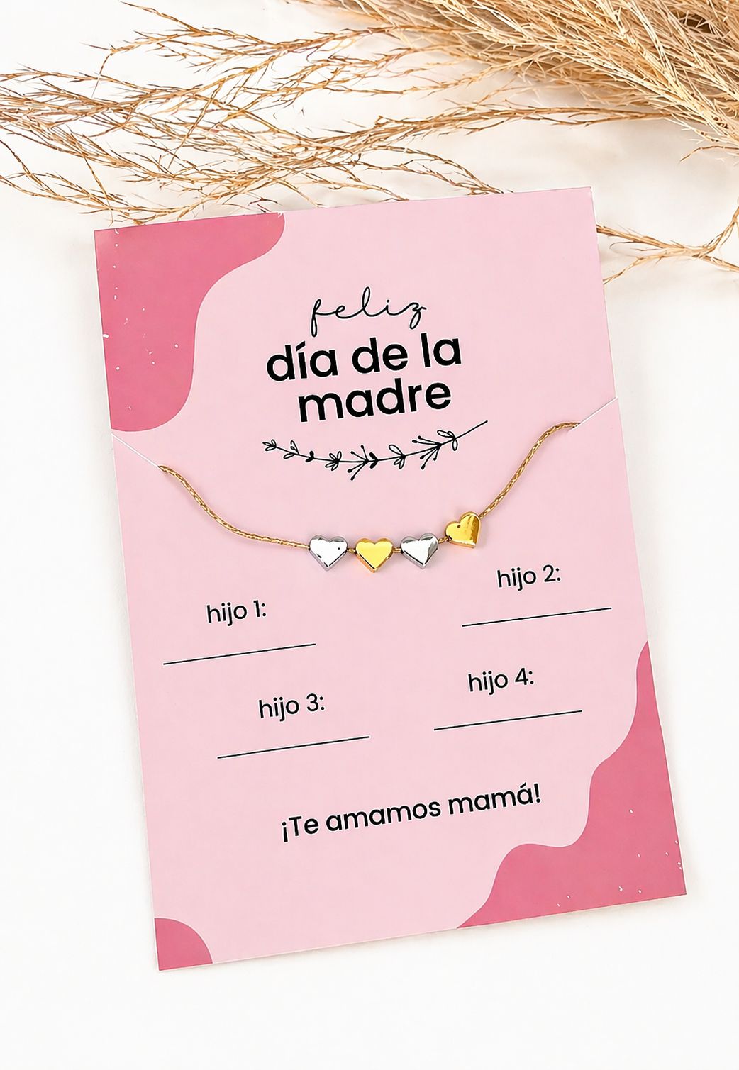 Collar Corazones de Mamá - Un corazón por cada Hijo
